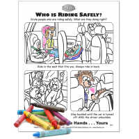 Car Safety Activity Page: Who is Riding Safely?