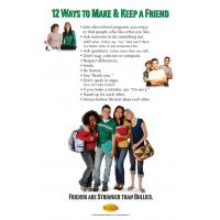 10-3011 "12 Ways to Make a Friend" Bullying Prevention Poster - English     