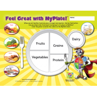 11-4016 Feel Great With MyPlate Placemats - 11" x 8.5" English