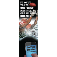 3-6105 Football Hero Distracted Driving Bookmark: It Only Takes One Message