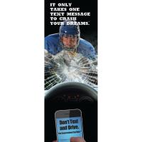 3-6109 Hockey It Only Takes One Text Message to Crash Your Dreams Banner Display