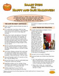 Smart Steps for a Safe Halloween - Front