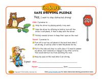 Parent-Child Distracted Driving Pledge (Ages 3-7)