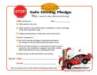 Parent-Child Distracted Driving Pledge (Ages 8-12)