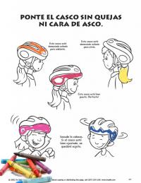 Activity Sheet: Wear Your Helmet the Right Way - Spanish