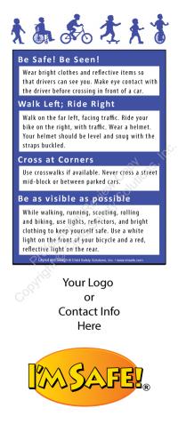 R398 Bilingual Bike-Pedestrian Safety Lights & Custom Long Card