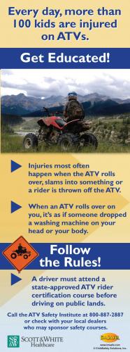 10-3347 How to Stay Safe on ATVs Banner Display - English 