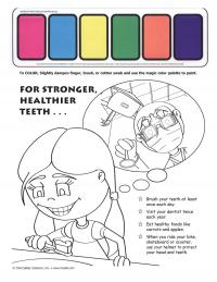 11-5304 For Stronger Healthier Teeth Paint Sheet - English  