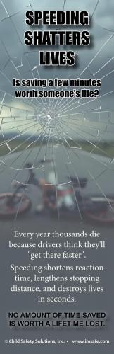 3-1010 "Speeding Shatters Lives" Bookmark 