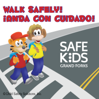Bilingual Walk Safely Stickers  