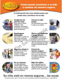 6-5036 Parent Tip Sheet - Pedestrian Safety - Spanish