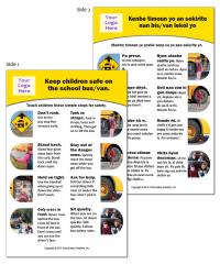 6-5018 School Bus Safety - English-Creole Parent Tip Card