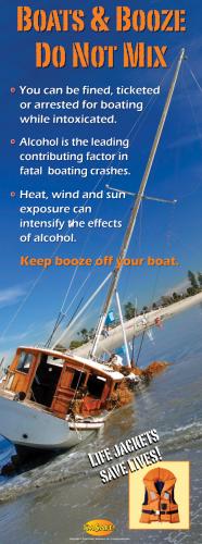7-4426 Boating Safety Standup Banner - English  