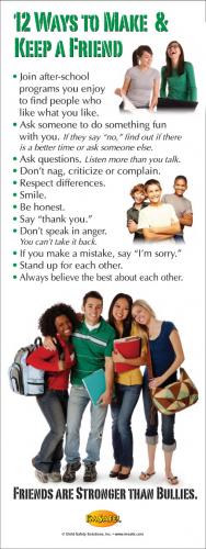 10-3010 12 Ways to Make Friends Stand Up Banner Display
