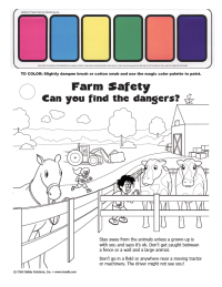 12-1205 Farm Safety Paint Sheet - English