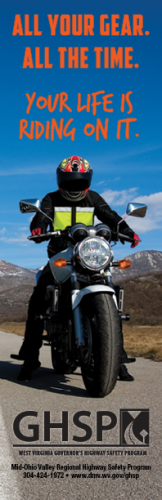 3-9001 "All Your Gear. All The Time." Motorcycle Safety Bookmark 