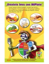 11-4011 "My Plate" Healthy Eating Nutrition Poster - Spanish