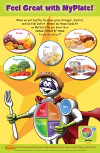 11-4010 "My Plate" Healthy Eating Nutrition Poster - English | I'm Safe