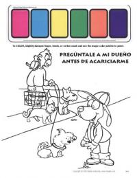 9-2920 I'm Safe! With My Pet Paint Sheet - Spanish