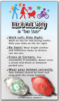 Bike/Pedestrian Safety Light Set & Custom Card