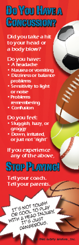 TF-4895 Concussion Prevention Bookmark - ThinkFirst