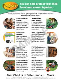 12-5100 Parent Tip Sheet - Lawn Mower Safety - English  