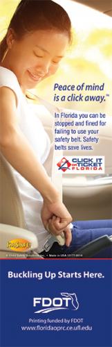 FL3-8014 Click It or Ticket Florida Bookmark 