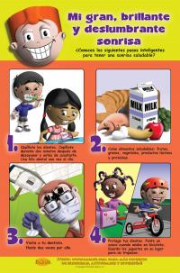1-5292SP Dental Health Poster: "My Big, Bright Sparkly Smile" - Spanish