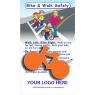R1060 Ped-Bike Safety Card with Bicycle Zipper Pull
