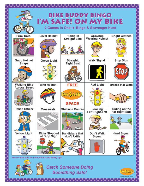 1-3180 I'm Safe! Bike Buddy Bingo Game - English