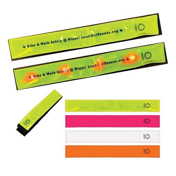 R312 High Visibility Reflective Arm Band with Flashing LED Lights