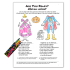 Bilingual Costume Activity/Coloring Page
