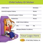 2-1097 Custom Child Safety ID Sticker
