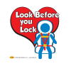 2-5104  Look Before You Lock Window Cling