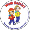 6-1370 Walk Safely Stickers - English  